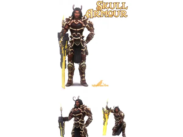 Maxis Match Skull armour Auditore by Natalia - The Sims 4 Custom Content