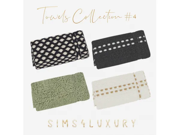 Alpha Towels Collection 4 by simsfinds - The Sims 4 Custom Content