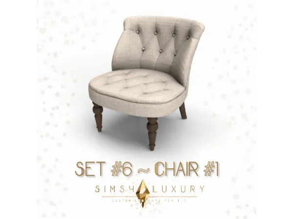 Alpha Set 6 Chair 1 by simsfinds - The Sims 4 Custom Content