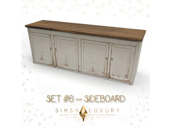 Alpha Set 6 Sideboard TV stand by Sims4Luxury - The Sims 4 Custom Content