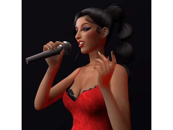 Mix Big shiny microphone - The Sims 4 Custom Content