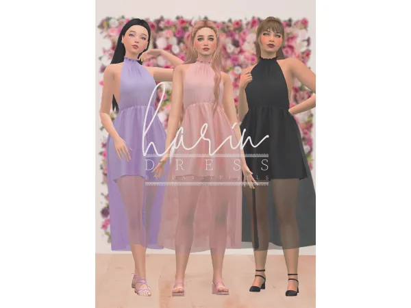 Alpha Harin Dress ( ) by Daisy Pixels - The Sims 4 Custom Content