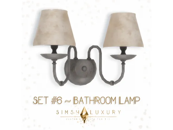 Alpha Set 6 Bathroom lamp by Sims4Luxury - The Sims 4 Custom Content