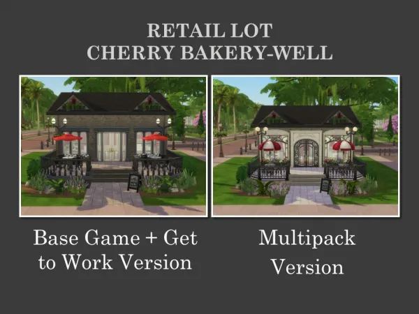Maxis Match Retail Cherry Bakery Well by Teknikah - The Sims 4 Custom Content