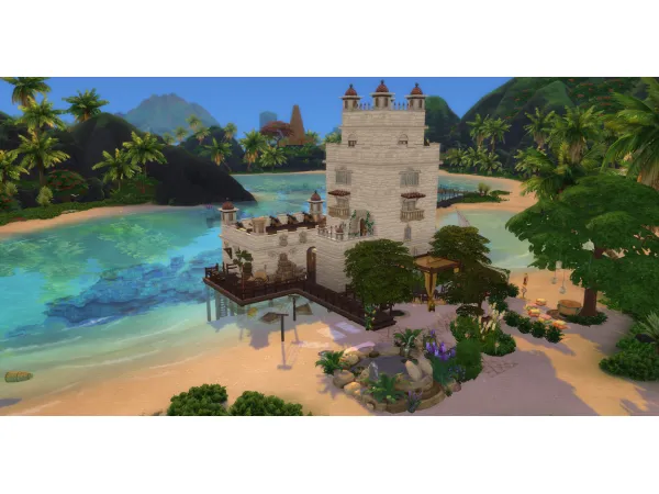 Maxis Match Lagoon Castle by bonensjaak - The Sims 4 Custom Content