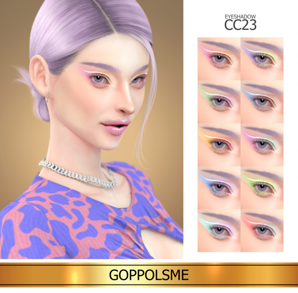 Alpha GPME GOLD Eyeshadow 23 by simsfinds - The Sims 4 Custom Content