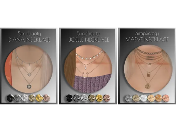 Three 4t2 Simpliciatys necklace - The Sims 2 Custom Content
