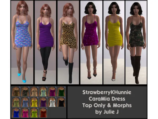 SK CARAMIA DRESS TOP ONLY by JULIE J - The Sims 2 Custom Content