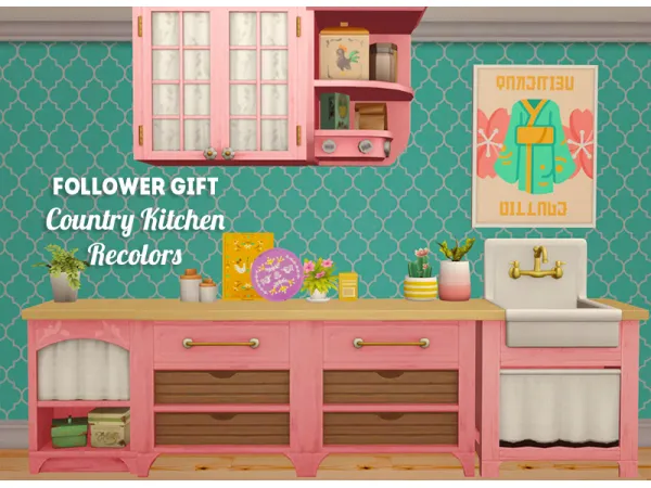 Country Kitchen Kit Recolors - The Sims 2 Custom Content