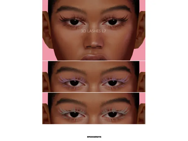 Alpha 3D LASHES L7 by BADDDIESIMS - The Sims 4 Custom Content