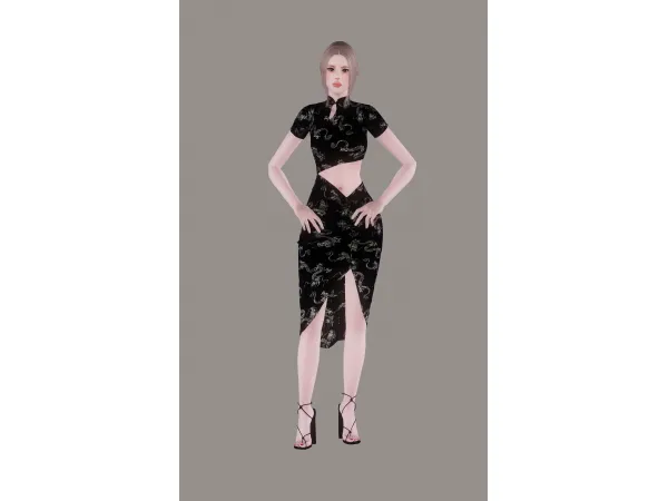 chamomilewine_chineesoutfit - The Sims 3 Custom Content
