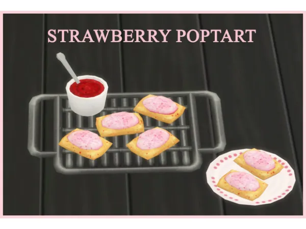 Maxis Match STRAWBERRY POPTART by icemunmun - The Sims 4 Custom Content