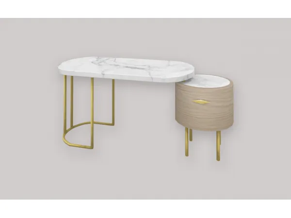 Alpha RH Art Deco Marble Desks by SimPlistic - The Sims 4 Custom Content