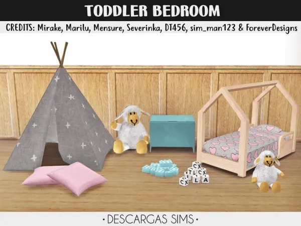 Alpha Toddler Bedroom by descargassims - The Sims 4 Custom Content