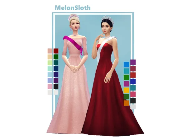 Maxis Match Glitter gowns by - The Sims 4 Custom Content
