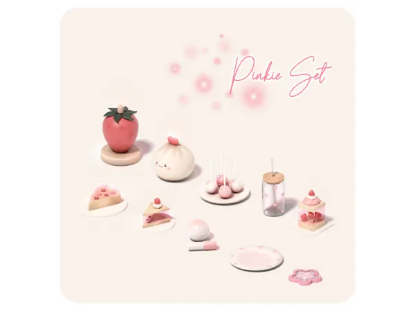 Mix Pinkie Set by aira - The Sims 4 Custom Content