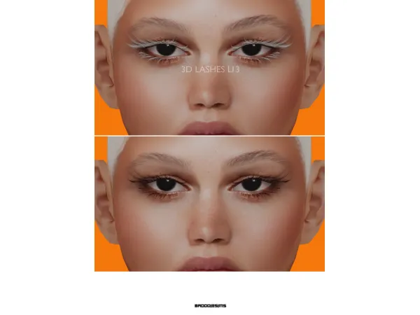 Alpha 3D LASHES L13 by BADDDIESIMS - The Sims 4 Custom Content