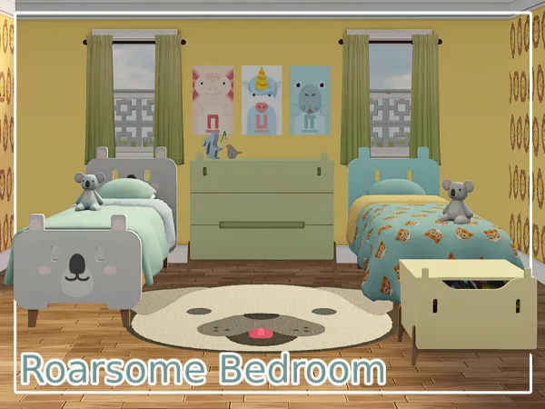 4t2 Roarsome Bedroom by PeacemakerIC - The Sims 2 Custom Content