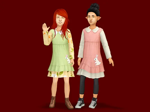 keoni chans 4t2 EP11 Dress Ruffle for CF - The Sims 2 Custom Content
