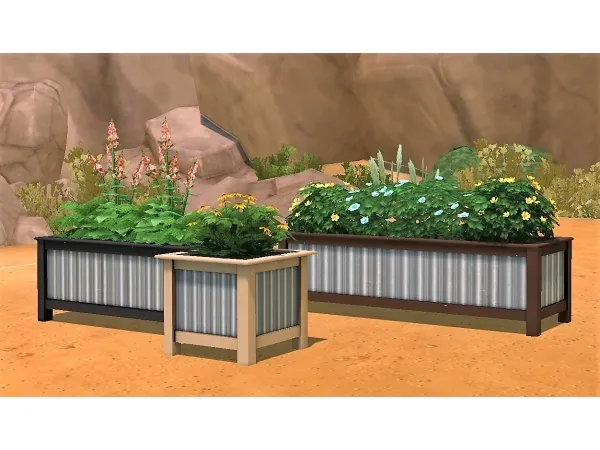Maxis Match Set of 3 Planter Boxes - The Sims 4 Custom Content