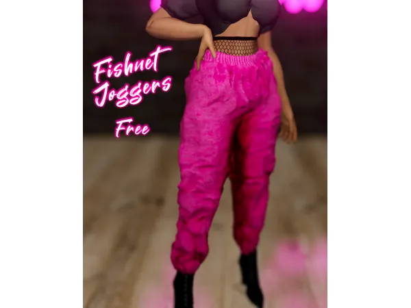 Alpha Fishnet Joggers - The Sims 4 Custom Content