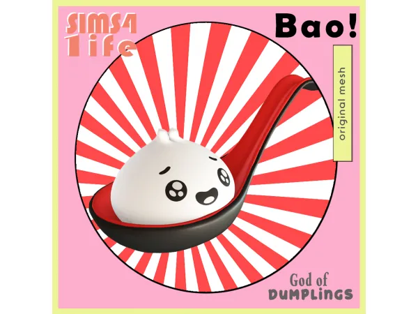 Alpha Bao God of Dumplings - The Sims 4 Custom Content