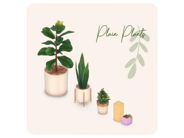 Mix Plain PlantsTiled Decors by aira - The Sims 4 Custom Content