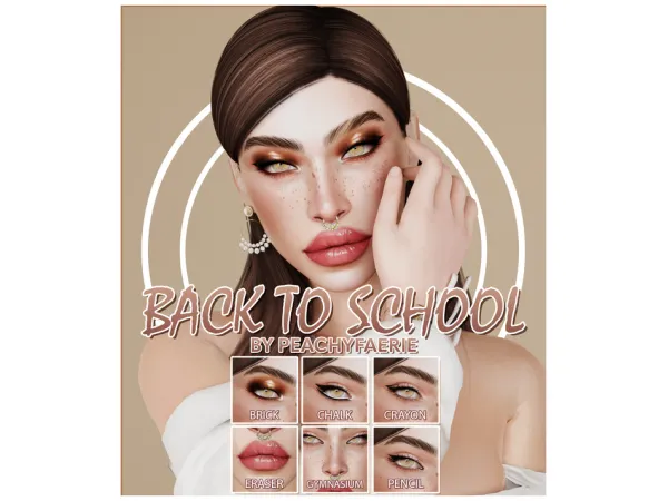 Alpha BACK TO SCHOOL a makeup collection by peachyfaerie by peachyfaerie - The Sims 4 Custom Content