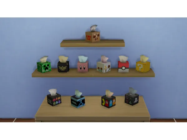 Maxis Match Anime and gamer tissues by sofy_mpr - The Sims 4 Custom Content