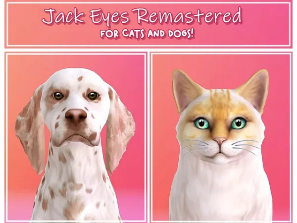 Maxis Match Jack Eyes Remastered Cast and Dogs by Mooncatcher's Corner - The Sims 4 Custom Content