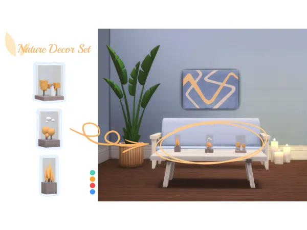 Mix Nature Decor Set by aira - The Sims 4 Custom Content