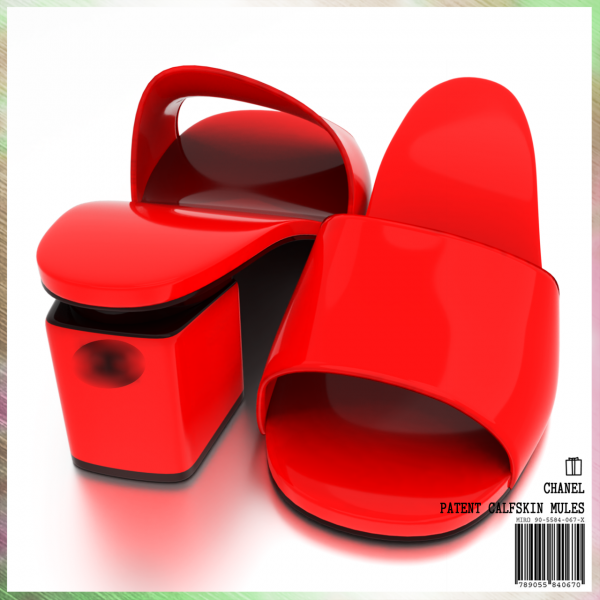 Alpha Patent Calfskin Mules by simsfinds - The Sims 4 Custom Content
