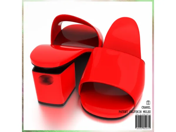 Alpha Patent Calfskin Mules by mirosims2020 - The Sims 4 Custom Content