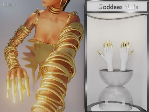 Alpha Goddess Nails by polygoncouture - The Sims 4 Custom Content