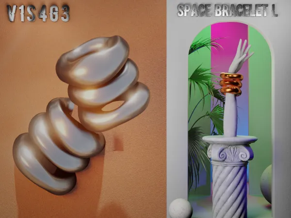 Alpha Space Bracelet L by v1s4g3 - The Sims 4 Custom Content