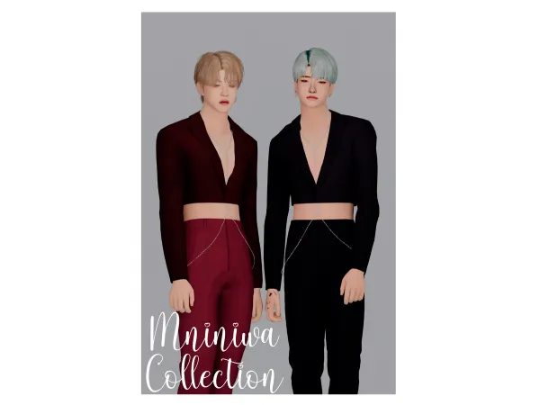 Alpha JK CROP TOP ver2 (UPDATE VERSION) by simsfinds - The Sims 4 Custom Content