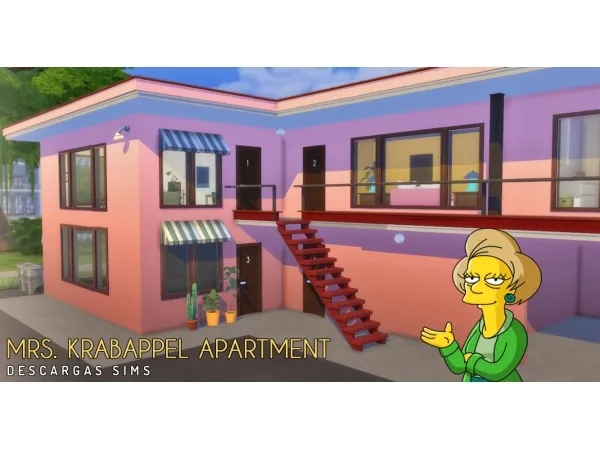 Alpha Mrs Krabappel Apartment (The Simpsons) - The Sims 4 Custom Content