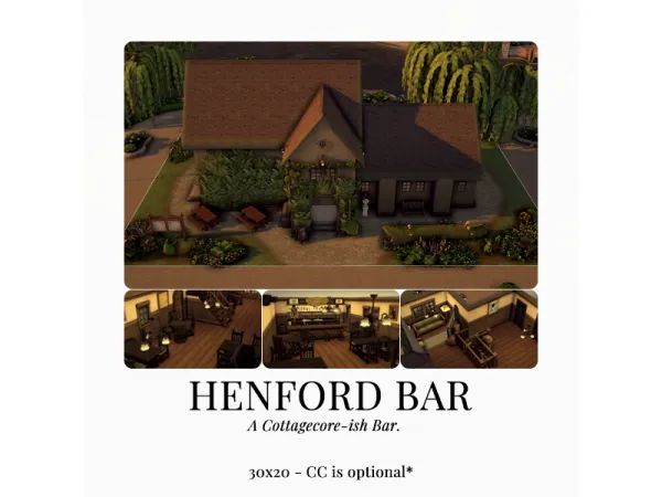 Maxis Match HENFORD BAR a cottagecore ish bar - The Sims 4 Custom Content