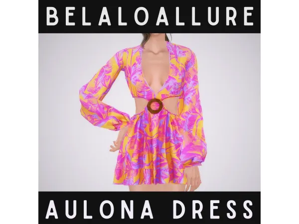 Belaloallure Aulona Dress 4t3 - The Sims 3 Custom Content