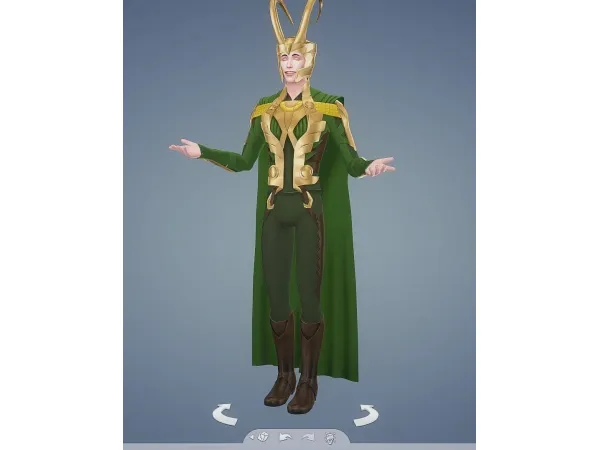Maxis Match Loki Ceremonial Armour Cape by zwierze - The Sims 4 Custom Content