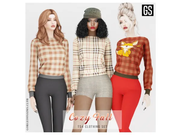 Alpha Cozy Fall Clothing Set - The Sims 4 Custom Content