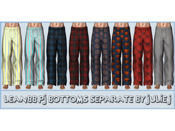 LEANBB PYJAMA BOTTOMS SEPARATE by JULIE J - The Sims 2 Custom Content