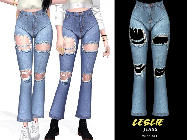 Alpha Leslie Jeans - The Sims 4 Custom Content