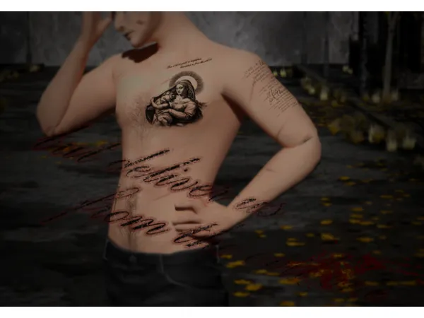 Mix [EGGSIMS] Tattoo 01 - The Sims 4 Custom Content