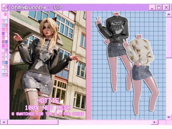Alpha HOTTIE MINI SET by ohmybunnny - The Sims 4 Custom Content