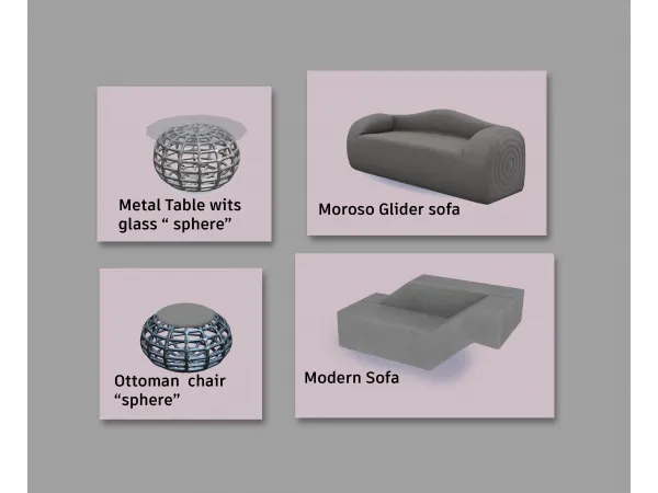 Alpha Glider sofa - The Sims 4 Custom Content
