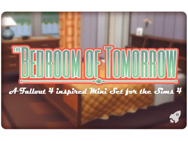 Maxis Match THE BEDROOM OF TOMORROW A Pre Atomic War Mini Set Sims by Surely - The Sims 4 Custom Content