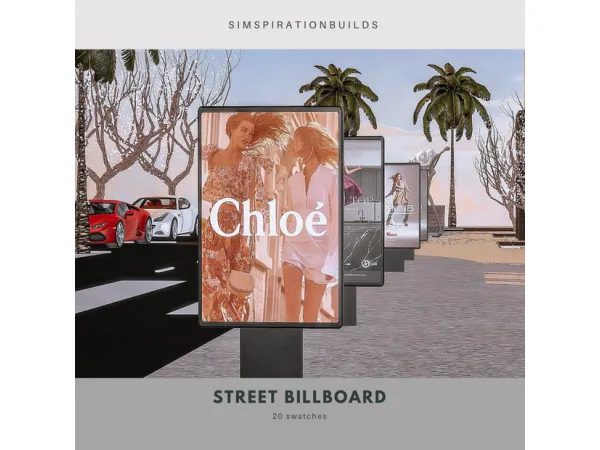 Alpha Street Billboard by SimspirationBuilds - The Sims 4 Custom Content