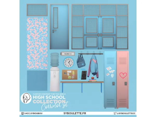 Alpha CORRIDOR HIGHSCHOOL SIMS 4 - The Sims 4 Custom Content
