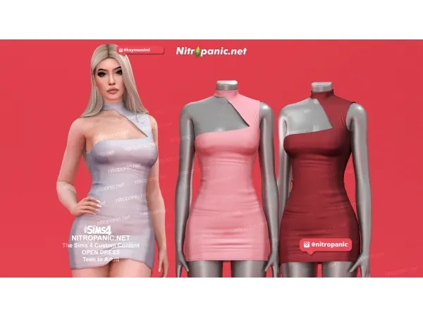 Alpha Lee Dress - The Sims 4 Custom Content